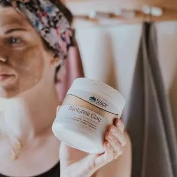 Trace Minerals Bentonite Clay - Deep Cleaning Skin Support - Clay Mask for Body & Face - Skincare Essentials to Support Smooth Skin & Aid Against Impurities - Support Removal of Excess Oil - 16 oz