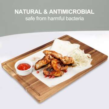 Acacia Wood Cutting Boards for Kitchen - Stylish & Durable