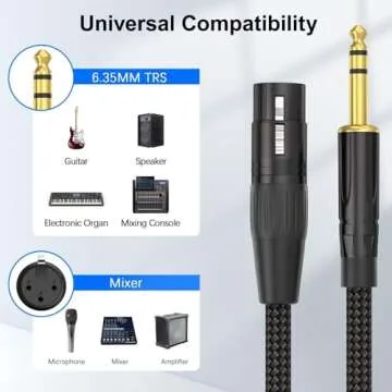 HOSONGIN XLR Female to 1/4 TRS Male Balanced Audio Cable
