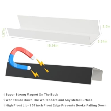 FEULAM Magnetic Book Shelf Ideal for Home or Classroom