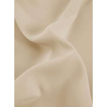 Dokotoo Womens Fashion Casual Tops Fall Outfits for Women 2024 Long Sleeve Shirts for Women Crewneck Solid Color Elegant Cute Chiffon Blouses Clothes Khaki X-Large