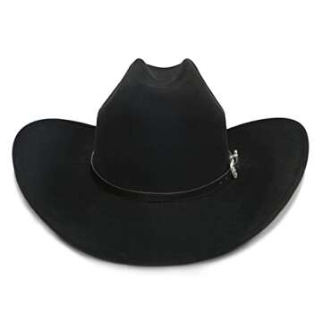 FLUFFY SENSE. Cowboy Hat for Women and Men with Shapeable Wide Brim - Felt Cowboy Hat Cattleman West...