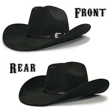 FLUFFY SENSE Adjustable Cowboy Hat for All