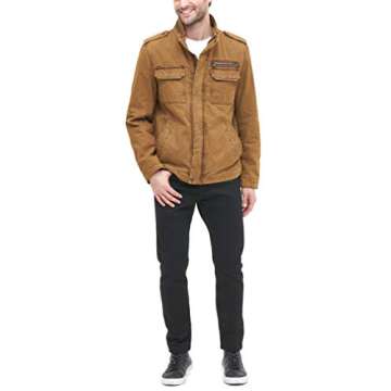 Levi's Washed Military Cotton Jacket for Men, Worker Brown