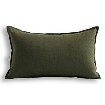 Jeanerlor Cotton Linen Decorative Throw Pillow Case 12x20