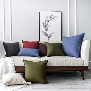 Jeanerlor Cotton Linen Decorative Throw Pillow Case 12x20