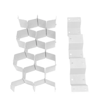 Adjustable Honeycomb Drawer Organizer 8 PC White Grid
