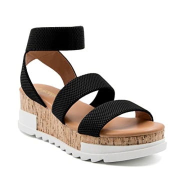Athlefit Women's Wedge Sandals: Stylish & Comfortable Summer Footwear