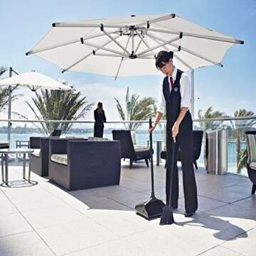 Rubbermaid Commercial Products Executive Series Lobby Pro Upright Dust Pan, Long-Handle, Black, for ...