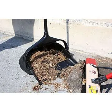 Rubbermaid Commercial Products Executive Series Lobby Pro Upright Dust Pan, Long-Handle, Black, for Professional/Janitorial Cleaners and Debris Collection from Indoor Floors/Hardwoods