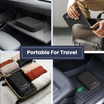 Grimtron Portable Pistol Safe – Electronic Lock Box & Key Access, Silent Mode, Compact Car Gun Safe for Handgun, Small Single Safe for Travel, Office, Dorm Use