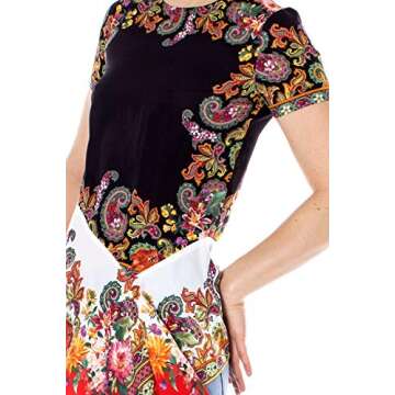 Desigual Women's Floral Print Asymmetric Blouse