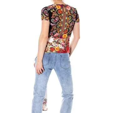 Desigual Women's Floral Print Asymmetric Blouse