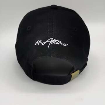 Atticus Poetry Hat, Embroidered Brushed Cotton Women’s Baseball Hat Unisex Fit, Adjustable One Size (Stay Wild Black)