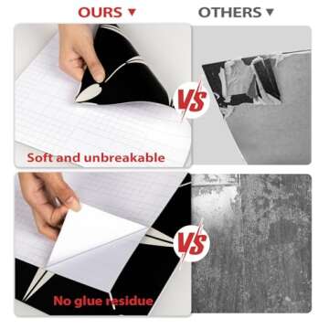 RomDeco Waterproof Peel and Stick Floor Tile - 10 Pack 11.81 in x 11.81 in for Stylish Home Improvem...