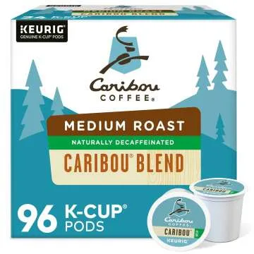 Caribou Coffee Decaf K-Cup Pods 96 Count Medium Roast