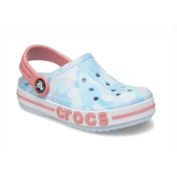 Crocs Bayaband Bubble Camo Clog for Toddlers in Mineral Blue
