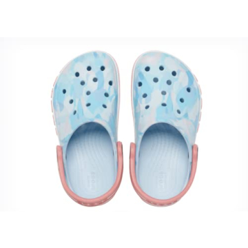 Crocs Bayaband Bubble Camo Clog for Toddlers in Mineral Blue