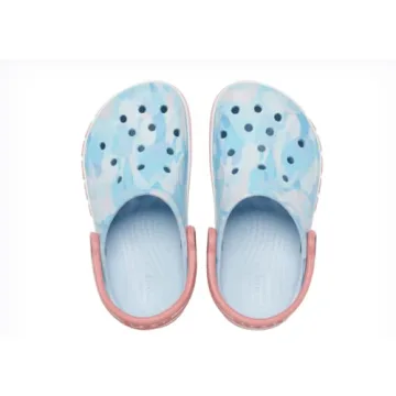 Crocs Bayaband Bubble Camo Clog for Toddlers in Mineral Blue