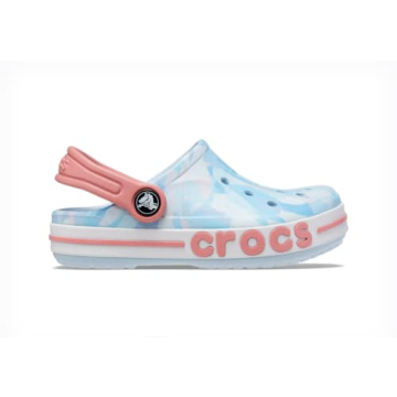 Crocs Bayaband Bubble Camo Clog for Toddlers in Mineral Blue