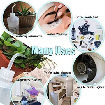 Valchoose 250ml 500ml Plastic Wash Bottle Medical Squeeze Bottle, LDPE Succulent Watering Bottle - 2...