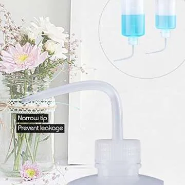 Valchoose 250ml 500ml Plastic Wash Bottle Medical Squeeze Bottle, LDPE Succulent Watering Bottle - 2PACK