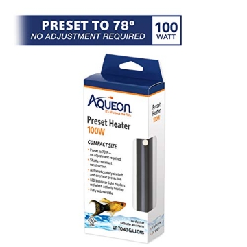 Aqueon Preset Aquarium Heater for Fish Tanks Up to 40 Gallons