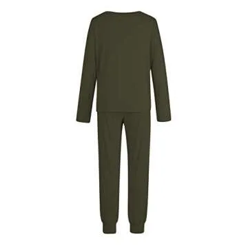 Pink Queen Women's Stylish Army Green Sweatsuit Set