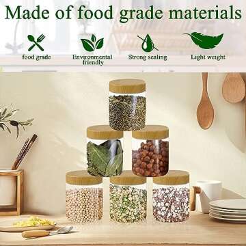 Clear 8 Oz Plastic Jars for Kitchen Storage Solutions