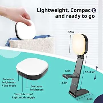 Sensyne Selfie Light, 60 LED Video Conference Lighting, Adjusted 3 Light Modes, Rechargeble Clip-on Fill Light Compatible with Cell Phone,iPad,Laptop for Live Streaming, Selfie, Vlog, Zoom Calls