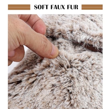 20 Inch Brown Faux Fur Christmas Stocking Holiday Decor