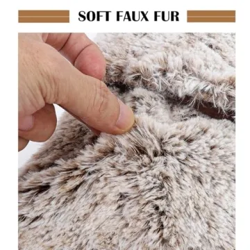 20 Inch Brown Faux Fur Christmas Stocking Holiday Decor