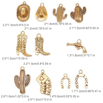 Western Cowboy Charms Set for Unique Jewelry Making