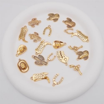 Western Cowboy Charms Set for Unique Jewelry Making