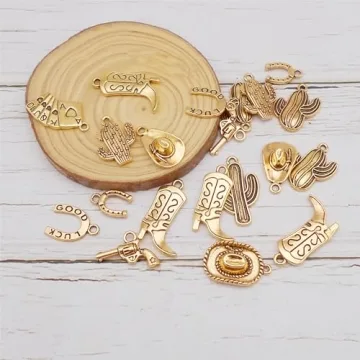 Western Cowboy Charms Set for Unique Jewelry Making