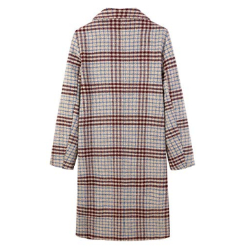 CHARTOU Women's Stylish Oversize Plaid Peacoat Jacket