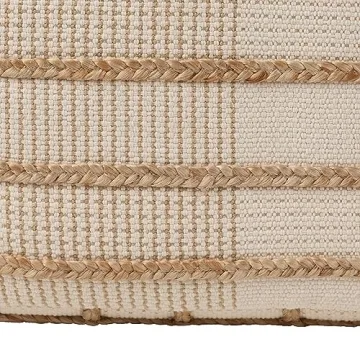 Jaipur Living Remsen Natural Tan Pouf Cotton Wool Blend