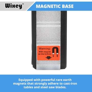 Wixey WR300 Digital Angle Finder Gauge with Magnetic Angle Finder Base and Backlit Digital Display Angle Ruler - 180 Degree Digital Electronic Level Accessory for Woodworking Tools