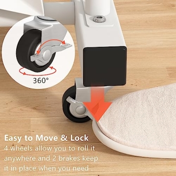 Aiensia Double Rod Garment Rack with Wheels for Easy Organization