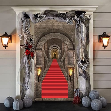 Enchanting 3D Halloween Door Decoration - Medieval Castle Theme Banner