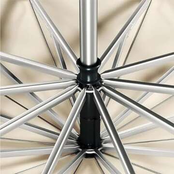 Ring Buckle Umbrella, Reflective Safety Strip, Sturdy Windproof, Travel Portable, Compact Small Travel Umbrella, Portable Folding Umbrella (Gray)