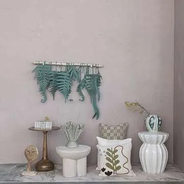 Bloomingville 24 Inch Woven Cotton Lumbar Pillow