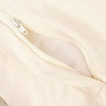 Bloomingville 24 Inch Woven Cotton Lumbar Pillow