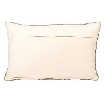 Bloomingville 24 Inch Woven Cotton Lumbar Pillow