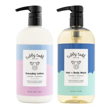 Tubby Todd Baby Bath & Skincare Kit - The Wash and Lotion Bundle - Baby Wash and Baby Lotion Gift Se...