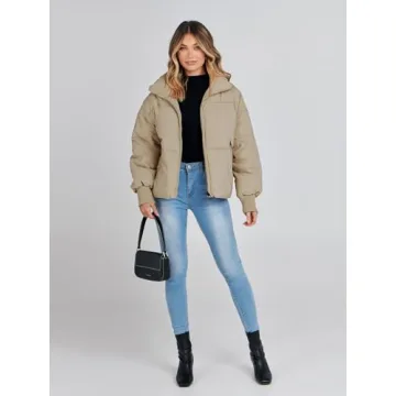 Stylish MEROKEETY Women's Winter Puffer Jacket for Comfort