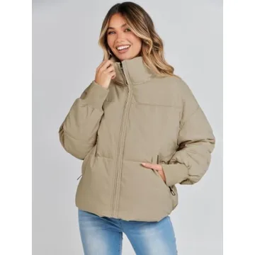 Stylish MEROKEETY Women's Winter Puffer Jacket for Comfort