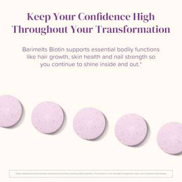 BariMelts Biotin 5000mcg, 90 Fast-Dissolving Tablets (3-Month Supply), Sugar-Free Bariatric Vitamins for Women, Natural Strawberry Flavor​