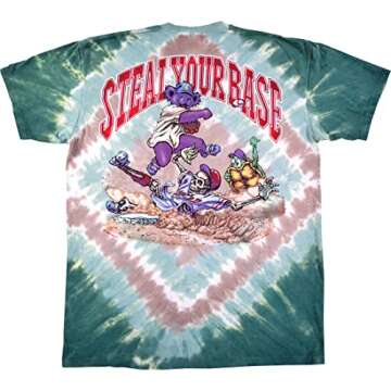 Liquid Blue Men's Standard Grateful Dead Spring Training Baseball, Tie Dye, X-Large