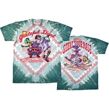 Liquid Blue Men's Standard Grateful Dead Spring Training Baseball, Tie Dye, X-Large
